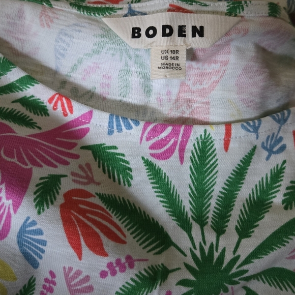 Boden Florrie Dress Womens Tropical Paradise Short Sleeve with Pockets 14 - Picture 5 of 6